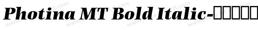 Photina MT Bold Italic字体转换